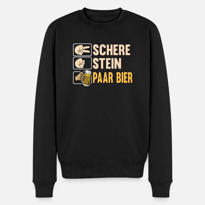  Pils Saufen Geschenkidee - Männer Premium Bio Pullover - Schwarz