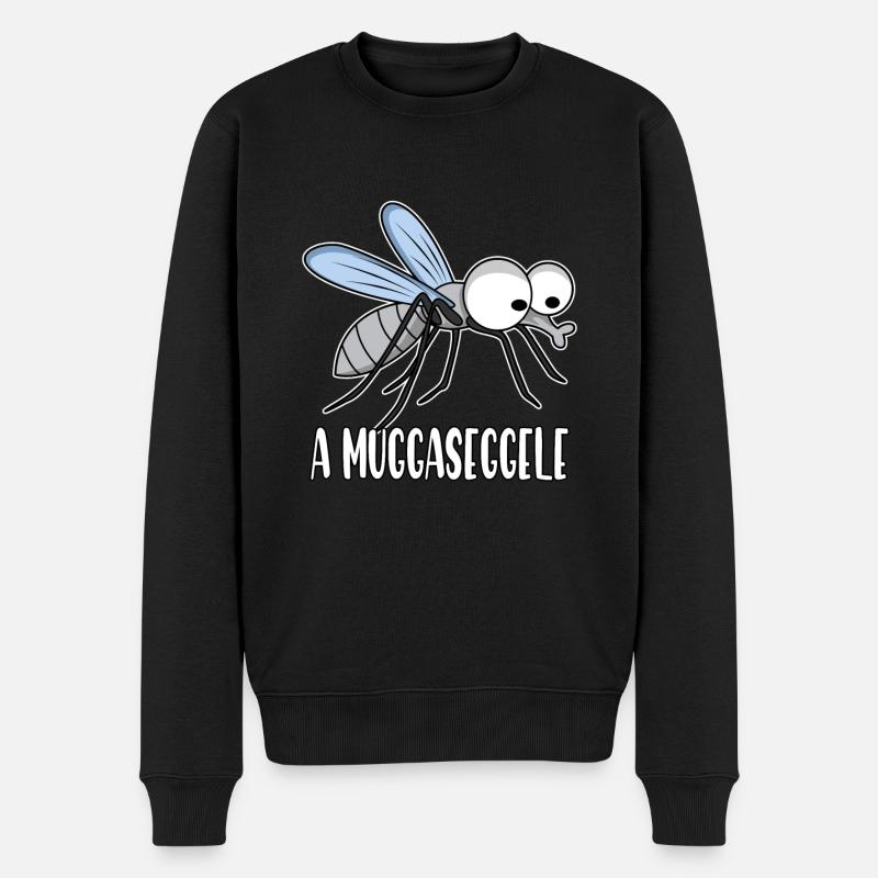 Schwäbisch Spruch Schwarzwald Schwabe Mücke - Männer Premium Bio Pullover - Schwarz