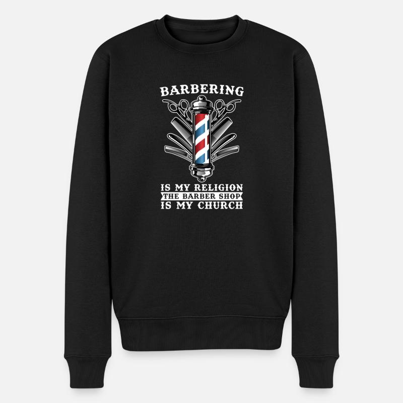Barber Barbershop Barber Barbe - Pull Premium bio Homme - noir