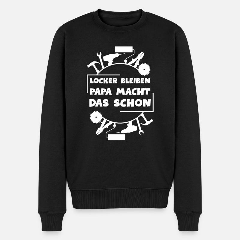 Heimwerker Handwerker Hobbyhandwerker - Männer Premium Bio Pullover - Schwarz