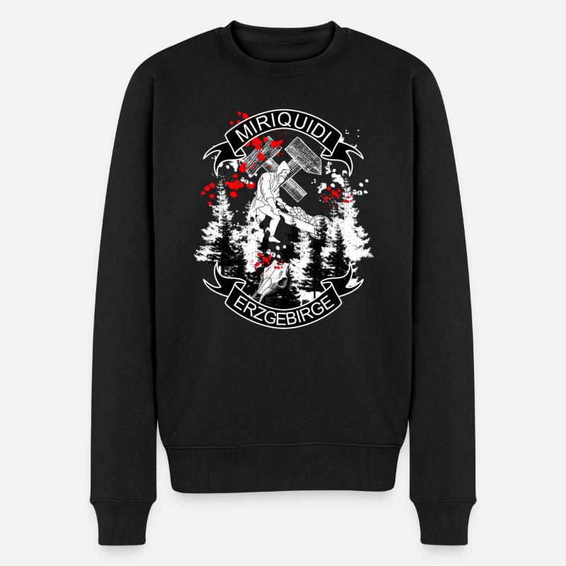 Miriquidi - Erzgebirge Bergbau und Heimat - Männer Premium Bio Pullover - Schwarz