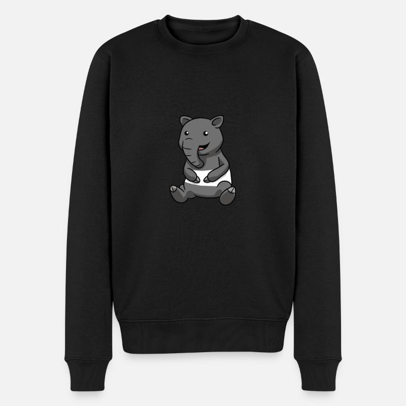 Tapir - Männer Premium Bio Pullover - Schwarz