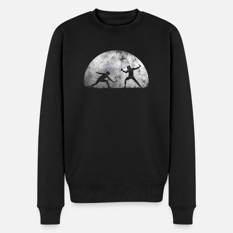 Duel d'escrime lunaire - Pull Premium bio Homme - noir