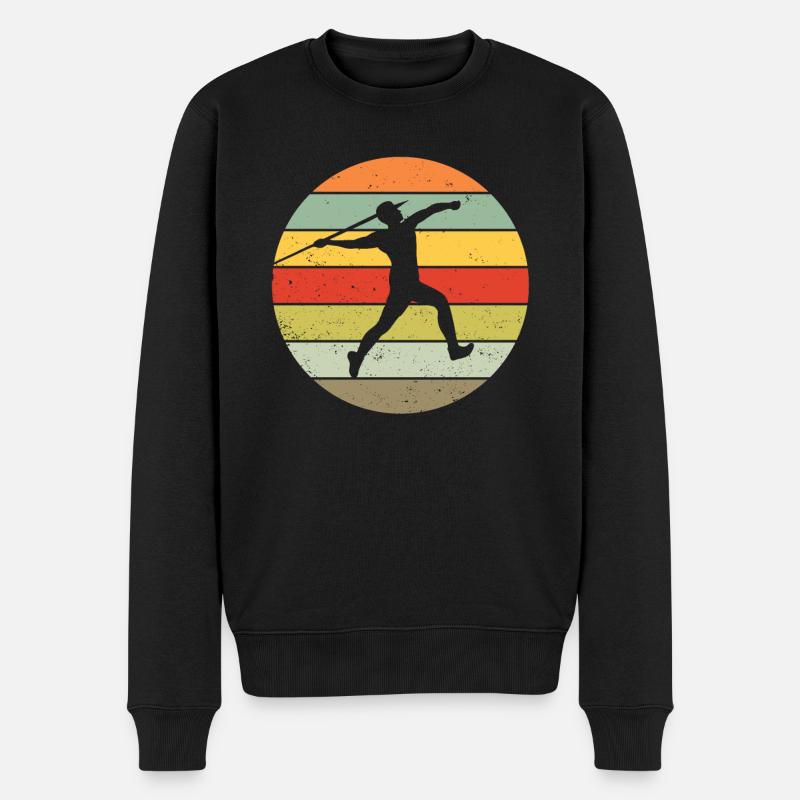 Speerwerfen Speerwurf Speerwerfer Speer Geschenk - Männer Premium Bio Pullover - Schwarz