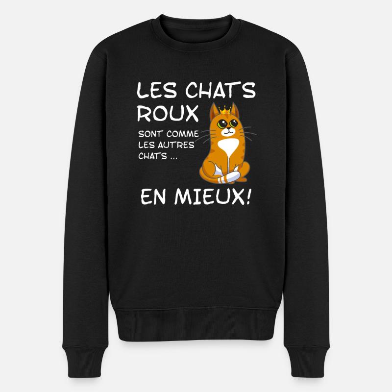 Chats Roux Sont Comme Les Autres Chats En Mieux - Pull Premium bio Homme - noir