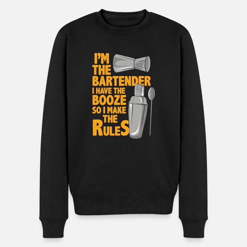 Barkeeper - Männer Premium Bio Pullover - Schwarz