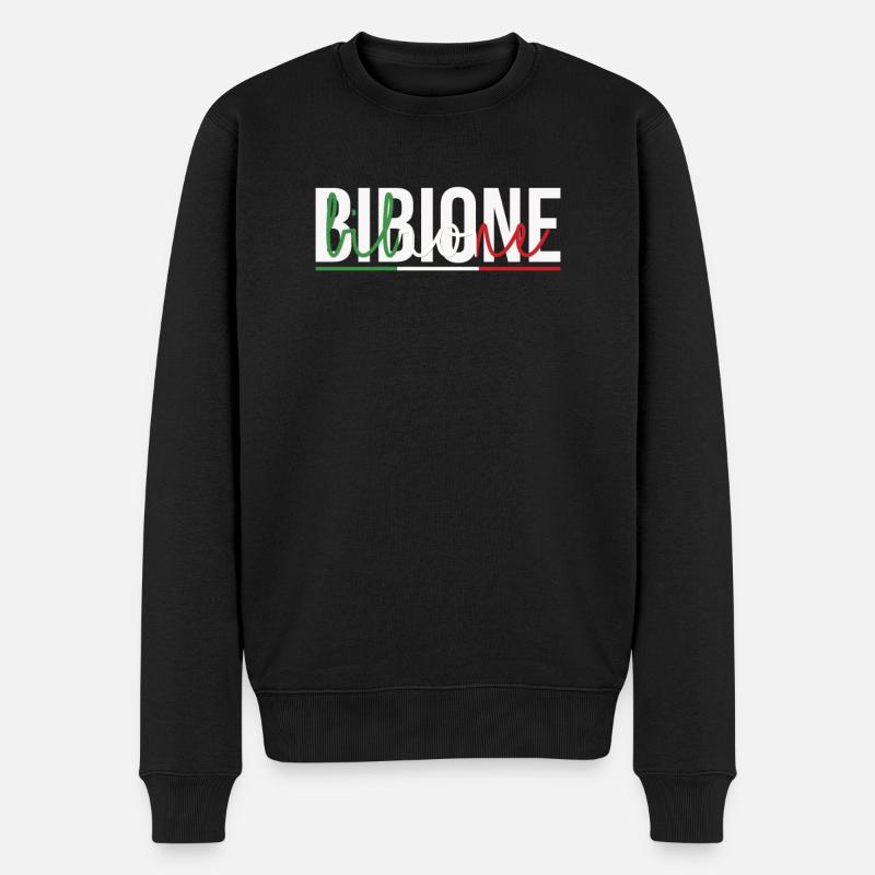 Bibione - Männer Premium Bio Pullover - Schwarz