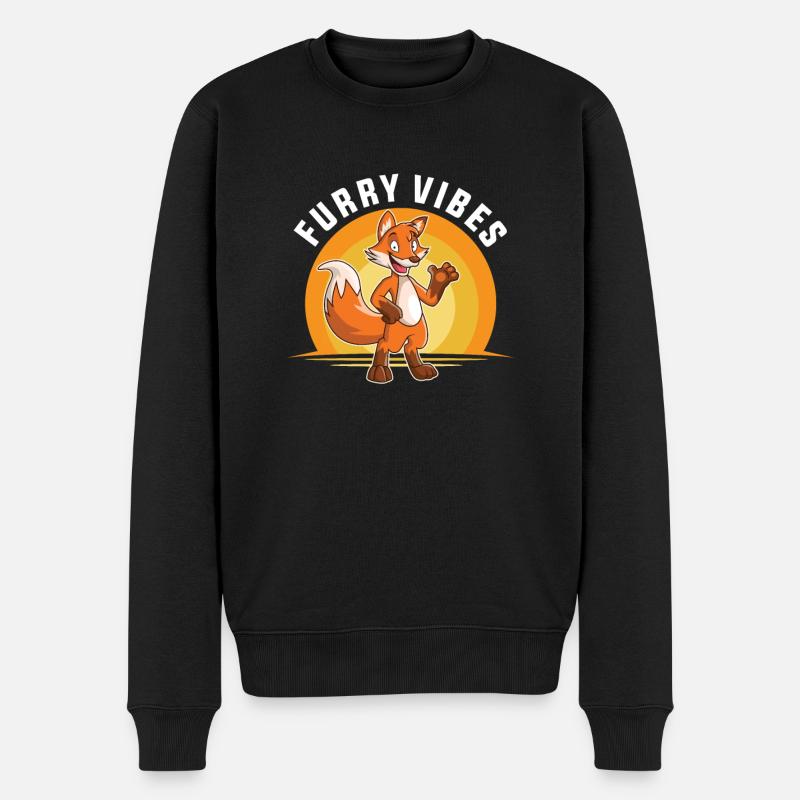 Furry Fandom Furries Fursona - Männer Premium Bio Pullover - Schwarz