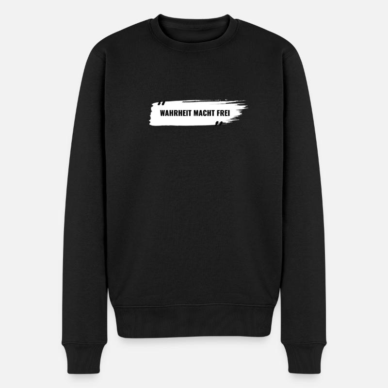 La vérité vous libèrera - Pull Premium bio Homme - noir