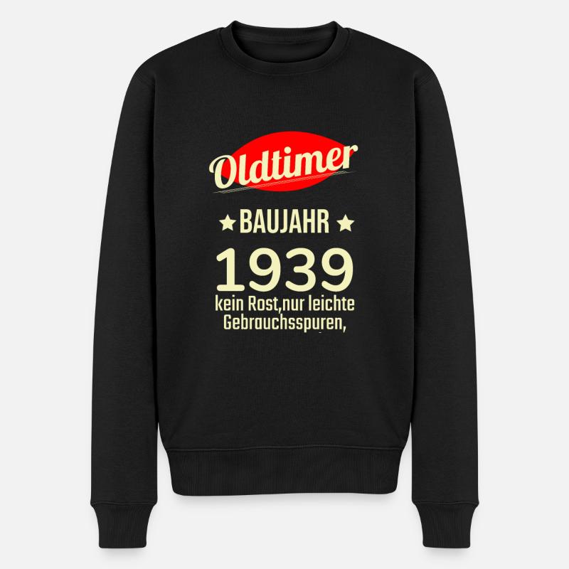 Oldtimer Baujahr 1939 Kein Rost Leicht Gebraucht - Männer Premium Bio Pullover - Schwarz