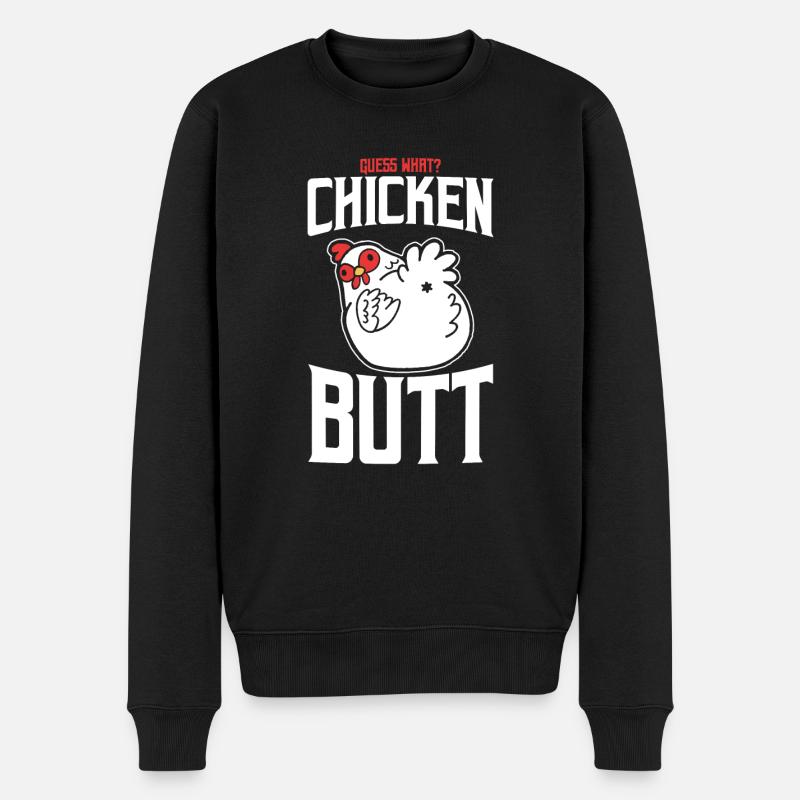 Poulet Poulet Poulets Farm - Pull Premium bio Homme - noir