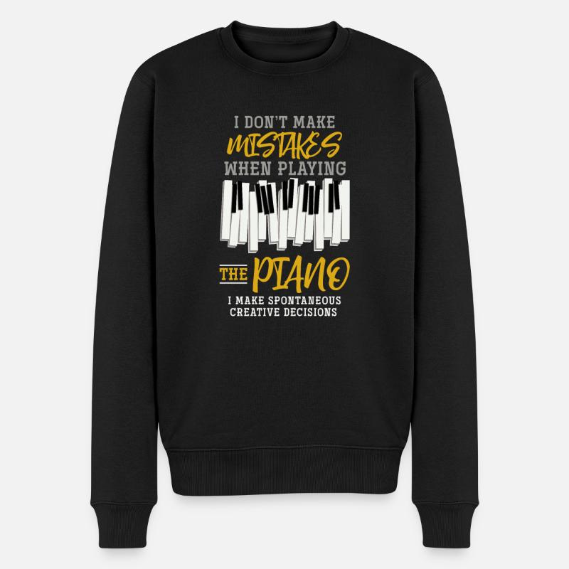 Piano Musique - Pull Premium bio Homme - noir