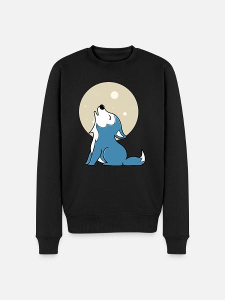 Baby wolf moon - Men's Premium Organic Jumper - black