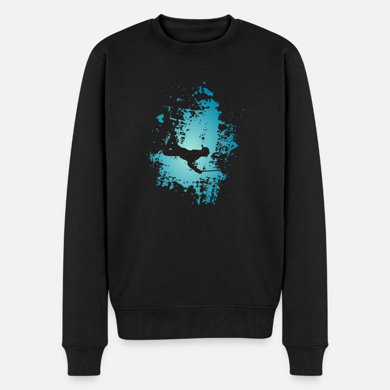 Chasse sous-marine de plongeur - Pull Premium bio Homme - noir