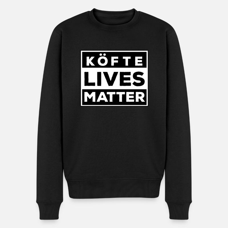Köfte Lives Matter Lustiges fastfood Geschenk - Männer Premium Bio Pullover - Schwarz