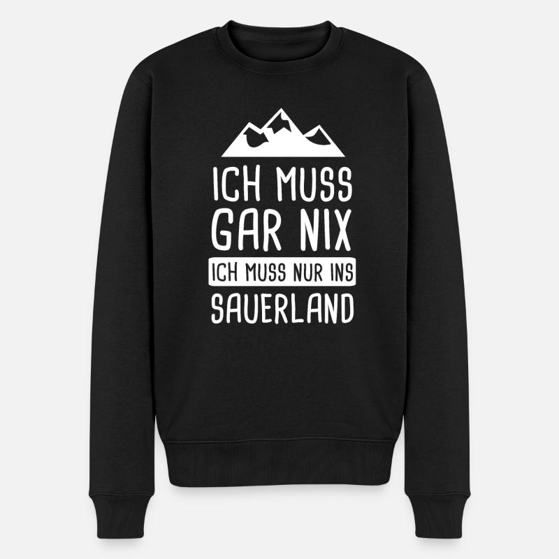 Sauerland Nordrhein-Westfalen Sauerländer Geschenk - Männer Premium Bio Pullover - Schwarz