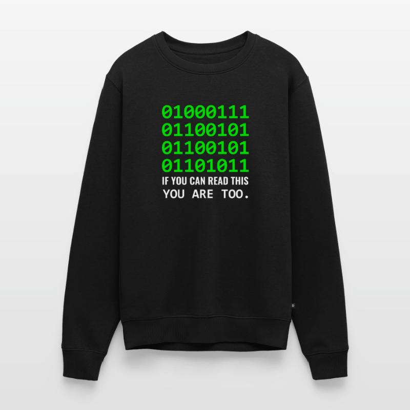 Geek in Binary Code Binary IT Computer Scientist & Nerd Men's Premium Organic Jumper