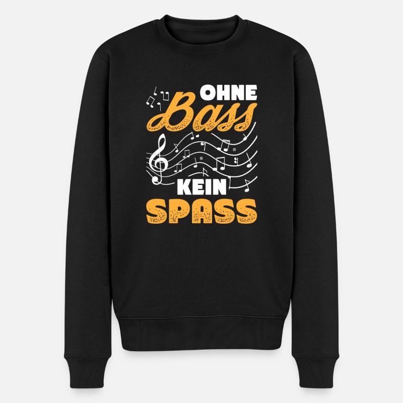 Ohne Bass Kein Spaß Chor Sänger Orchester - Männer Premium Bio Pullover - Schwarz