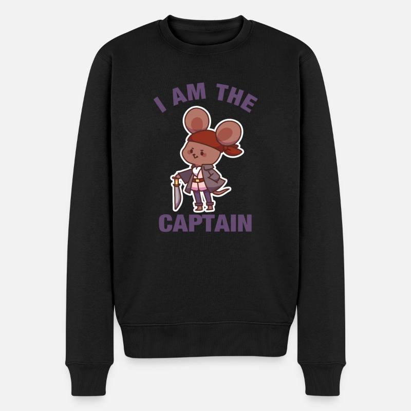 Mouse capitano capo pirata rapinatore bambini - Maglione ecologico premium da uomo - nero