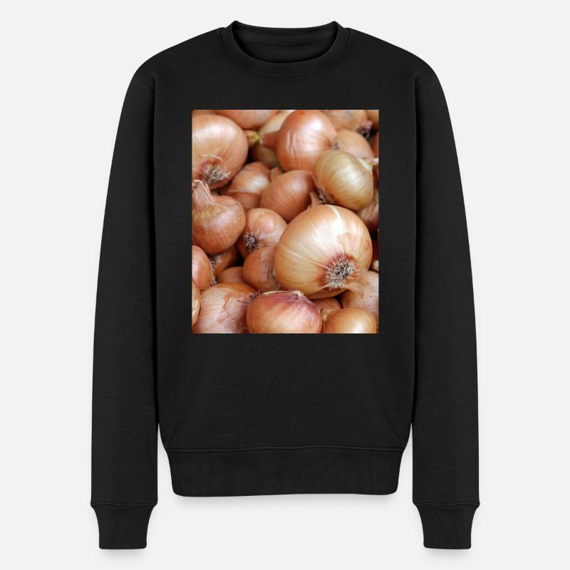 Lustig Zwiebel Gemüse Foto Geschenk - Männer Premium Bio Pullover - Schwarz