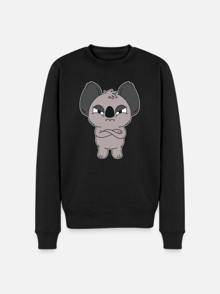 Angry Koala - Men's Premium Organic Jumper - black