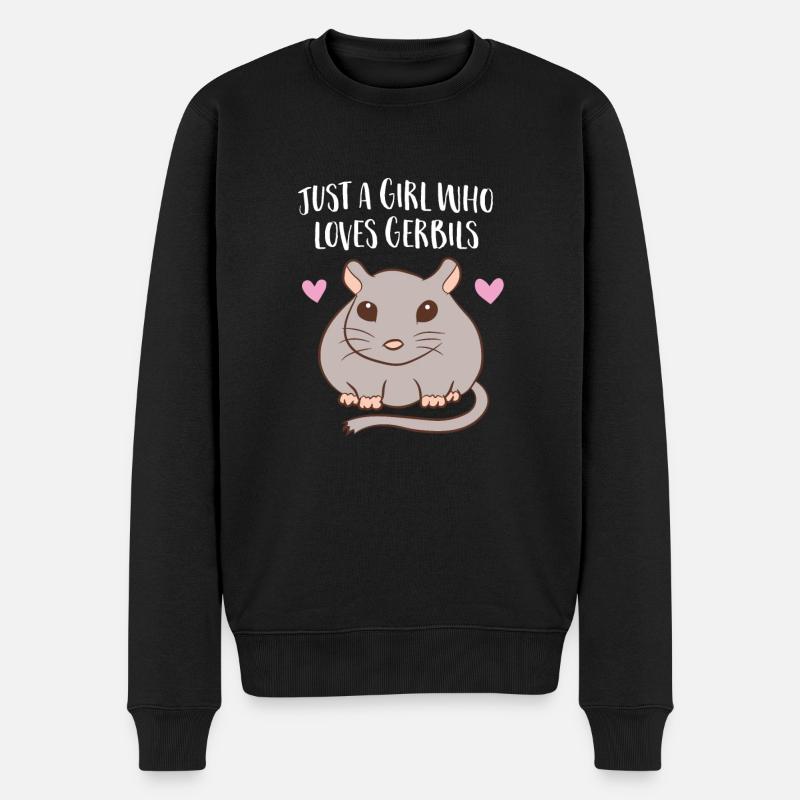 Seule une fille qui aime les souris de course - Pull Premium bio Homme - noir