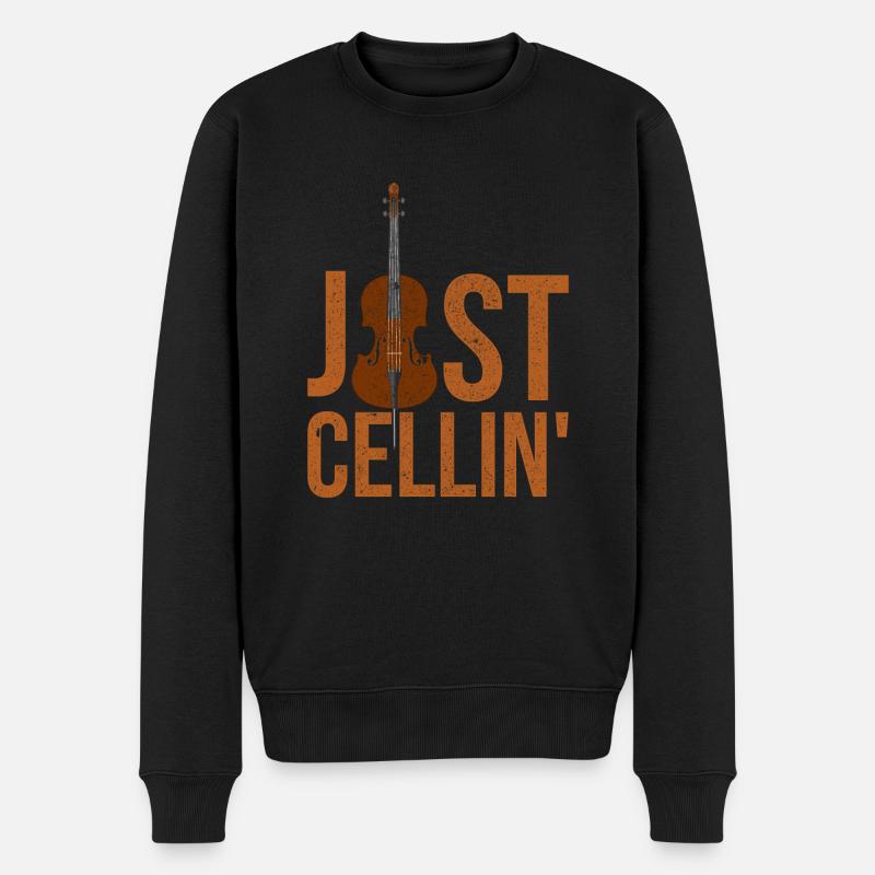 Joueur de violoncelle - Pull Premium bio Homme - noir