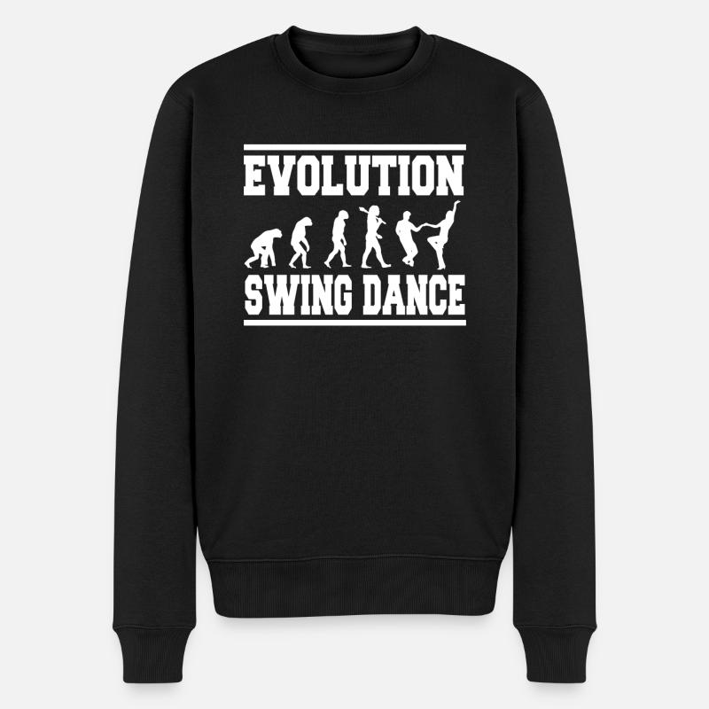 Evolution Swing Dance - Männer Premium Bio Pullover - Schwarz