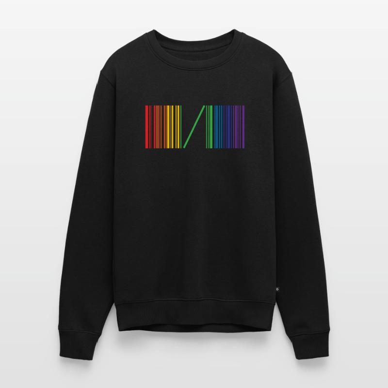 Be Different Gay Pride Barcode Strichcode Rainbow Männer Premium Bio Pullover