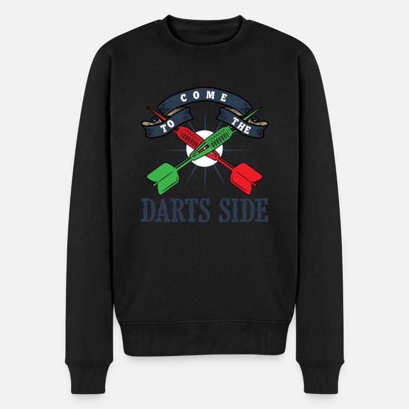 Darts, Darts Dartspieler, Darts Werfen - Männer Premium Bio Pullover - Schwarz