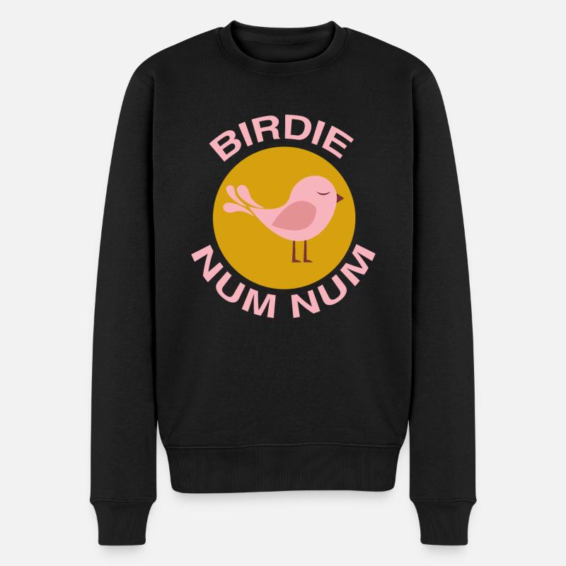 Birdie Num Num - Männer Premium Bio Pullover - Schwarz