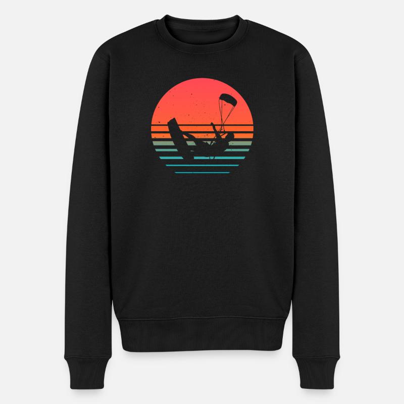 Kite Kiteboarding Kitesurfer Kiteboard Geschenk - Männer Premium Bio Pullover - Schwarz