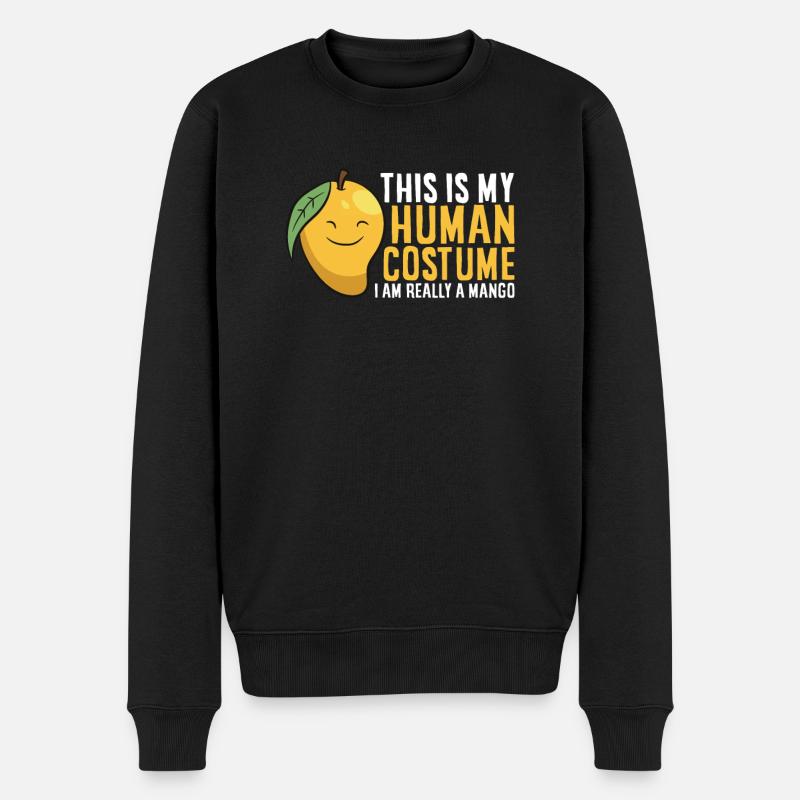 Mango Frucht Halloween Mango Kostüm Frucht - Männer Premium Bio Pullover - Schwarz