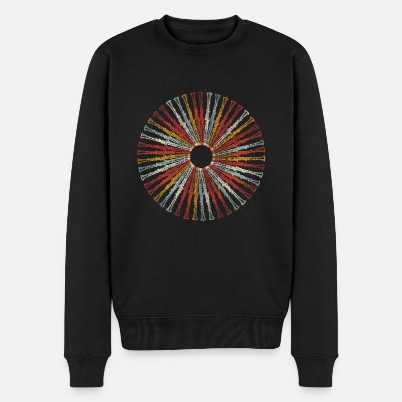 Klarinette - Männer Premium Bio Pullover - Schwarz