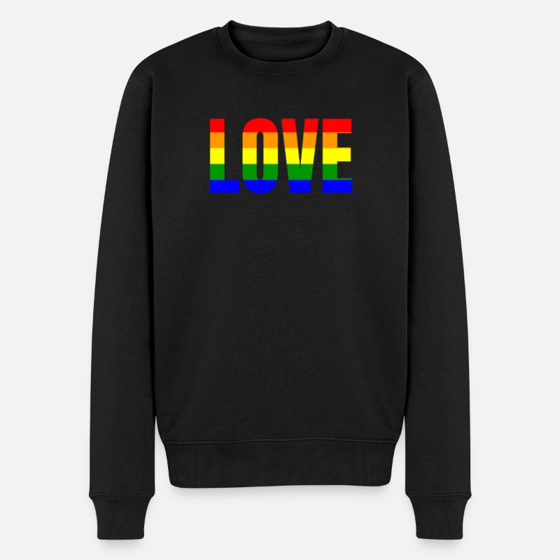 LBGT Liebe Pride - Pull Premium bio Homme - noir