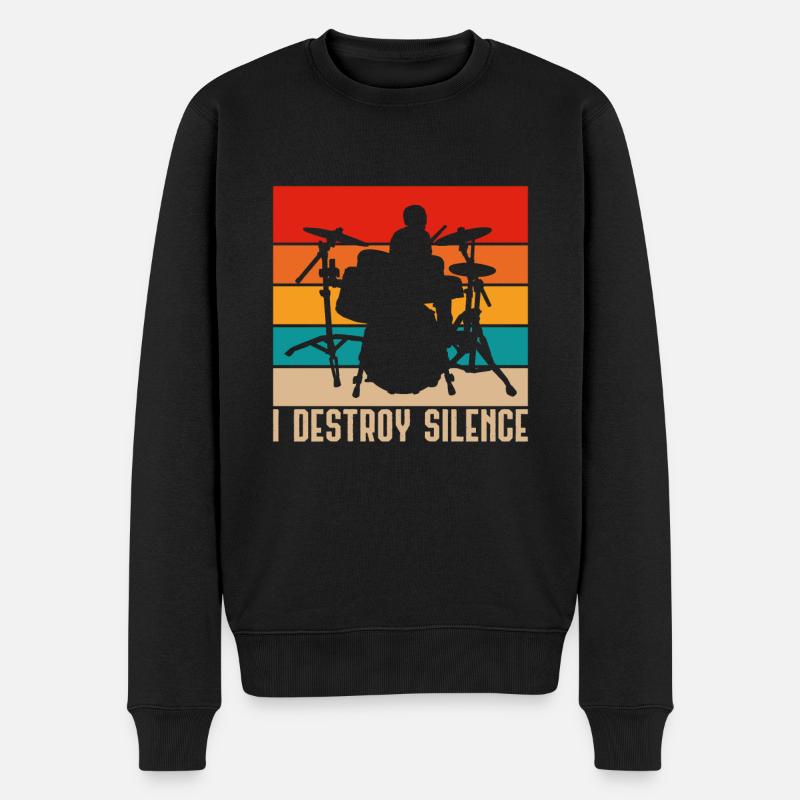 Tambours - Pull Premium bio Homme - noir