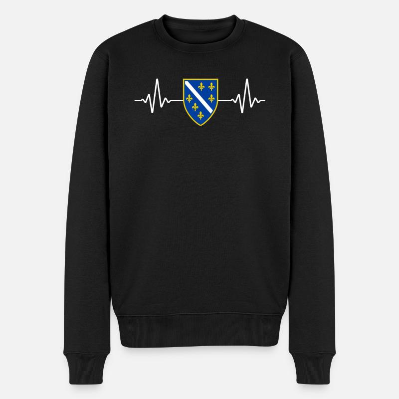 Bosnien Bosnier Jugoslawien Geschenk - Männer Premium Bio Pullover - Schwarz