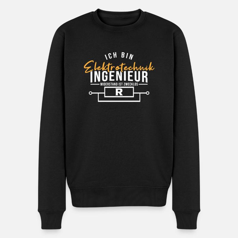 Elektrotechnik Ingenieur Widerstand Zwecklos - Männer Premium Bio Pullover - Schwarz