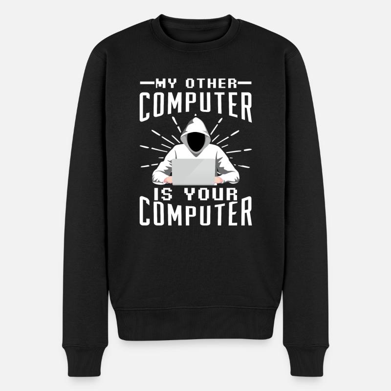 Ordinateur pirate - Pull Premium bio Homme - noir