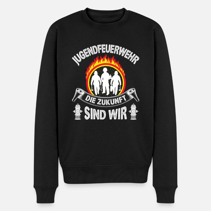 freiwillige Feuerwehr Jugendfeuerwehr Nachwuchs - Männer Premium Bio Pullover - Schwarz