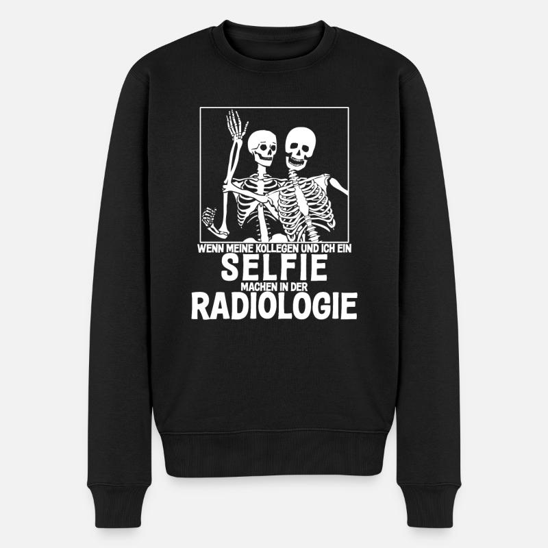 Roentgen pratique énonciation drôle - Pull Premium bio Homme - noir