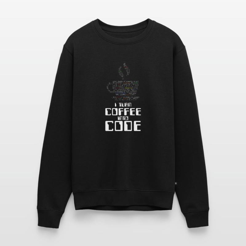I Turn Coffee Into Code Coder Coding HTML Gift Men's Premium Organic Jumper