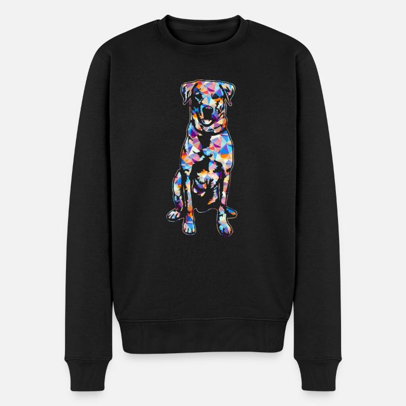 Geometrische Hemden Labrador Retriever - Männer Premium Bio Pullover - Schwarz