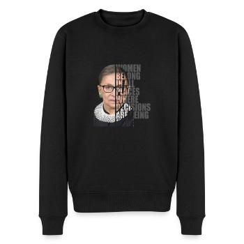 Ruth Bader Ginsburg RBG Design für einen RBG Fan - Männer Premium Bio Pullover - Schwarz - Vorne - Nico (187cm)
