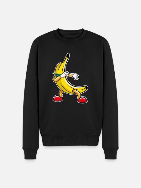 Tupfer Banane - Männer Premium Bio Pullover - Schwarz
