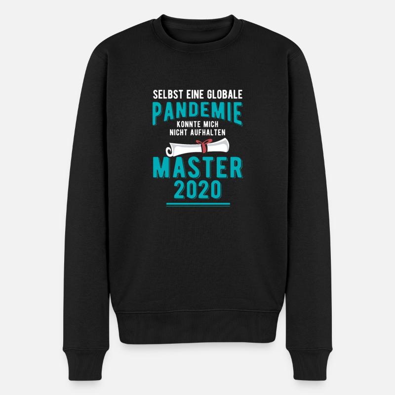 Master 2020 Pandemie Uni Abschluss - Männer Premium Bio Pullover - Schwarz