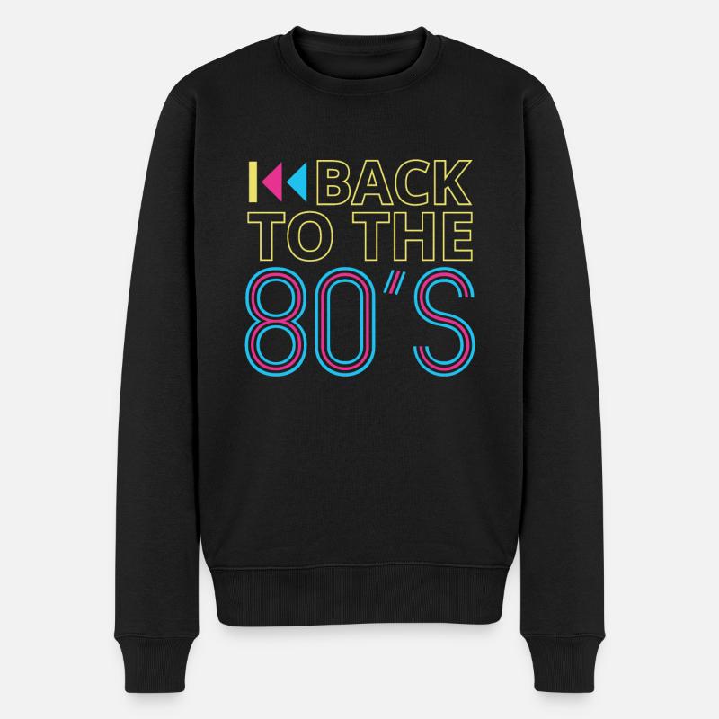 80er 80erJahre 80er Musik 80er Party 80er Mode - Männer Premium Bio Pullover - Schwarz