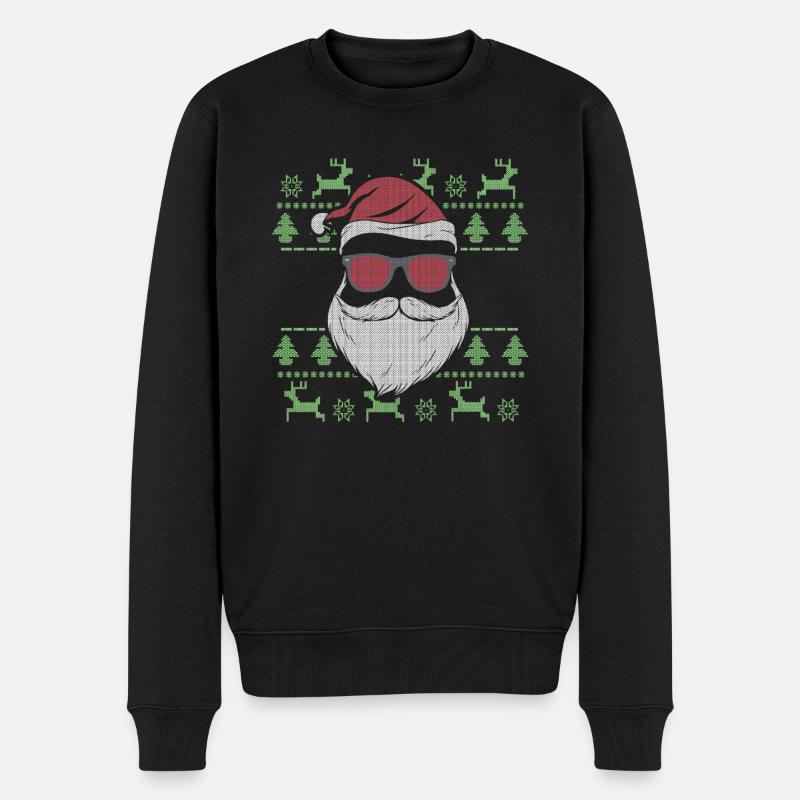 Weihnachten Ugly Christmas - Männer Premium Bio Pullover - Schwarz