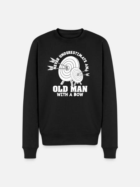 Archery Archer Bow & Arrow - Men's Premium Organic Jumper - black