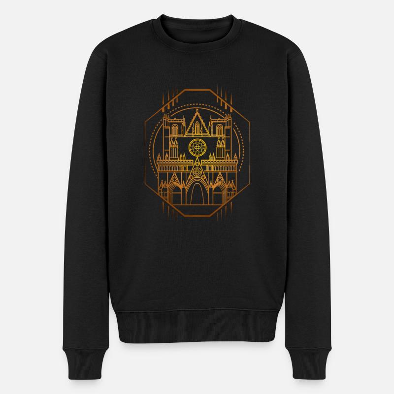Lyon - Männer Premium Bio Pullover - Schwarz